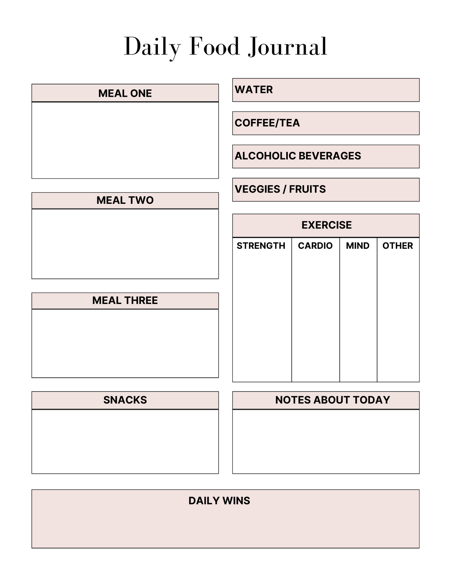 Customizable Self Care & Wellness Planner (64 pages)