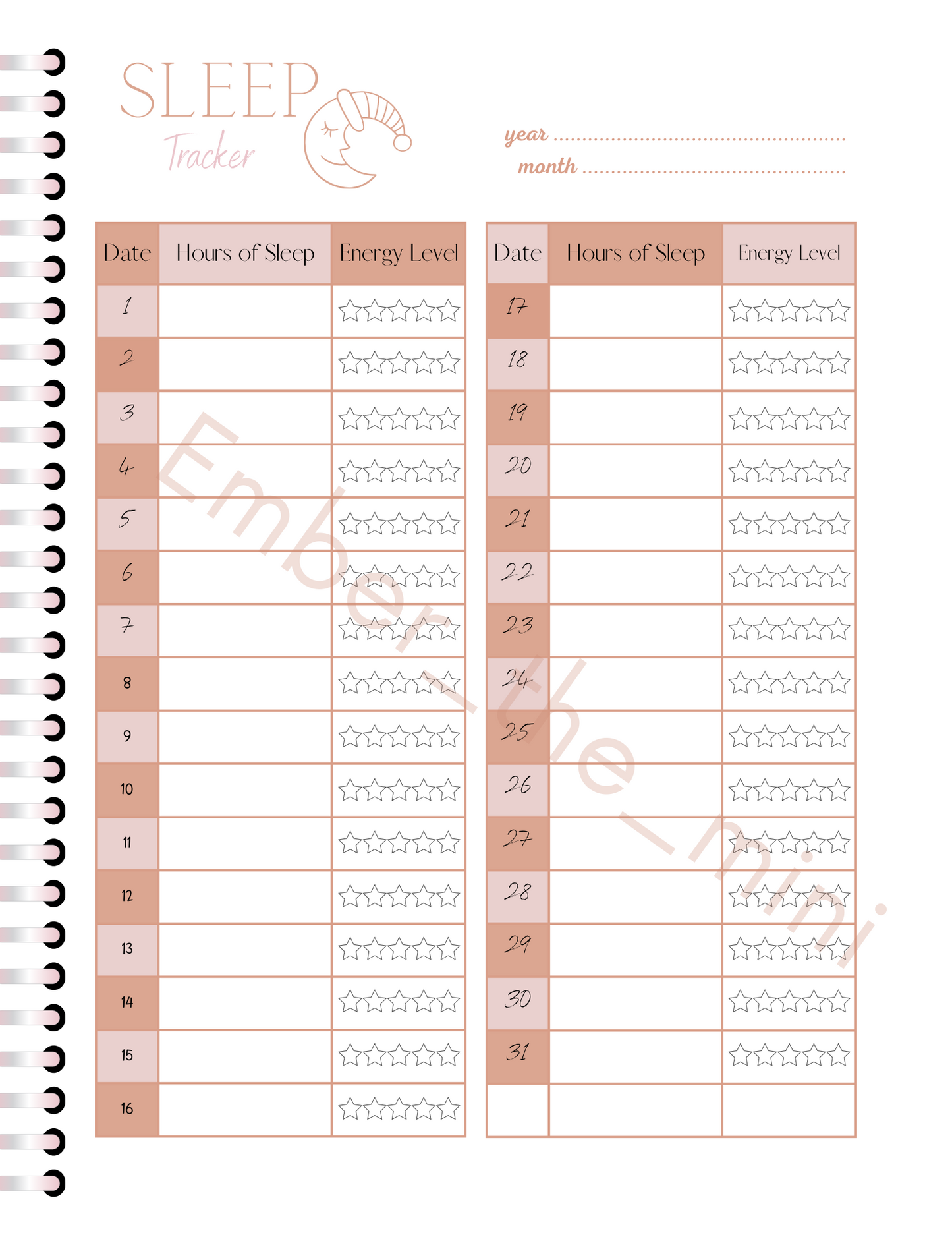 Home Management 50-Page Customizable Planner