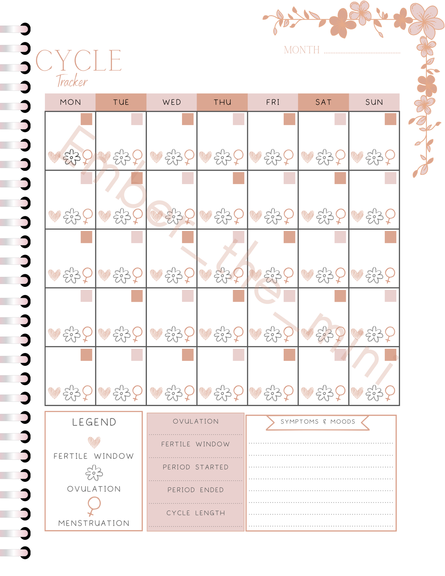 Home Management 50-Page Customizable Planner