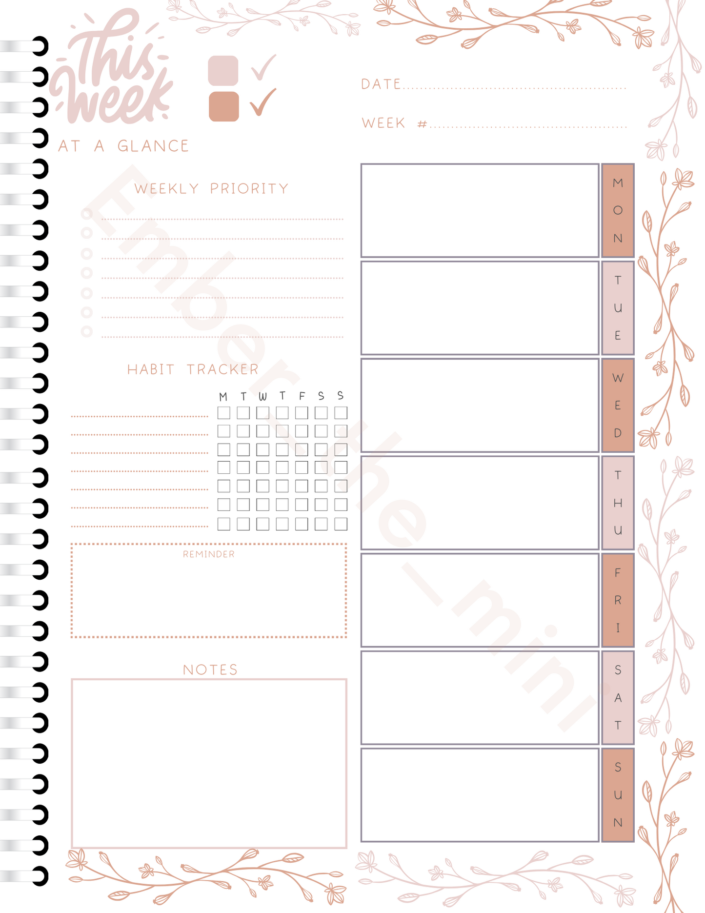 Home Management 50-Page Customizable Planner