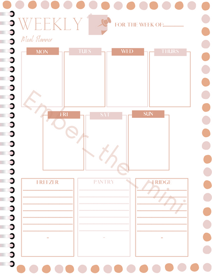 Home Management 50-Page Customizable Planner