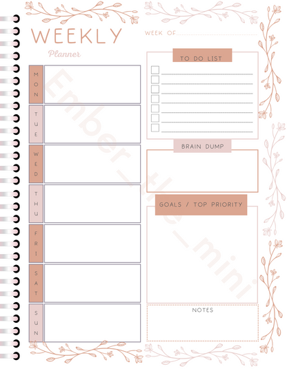 Home Management 50-Page Customizable Planner