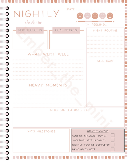 Home Management 50-Page Customizable Planner